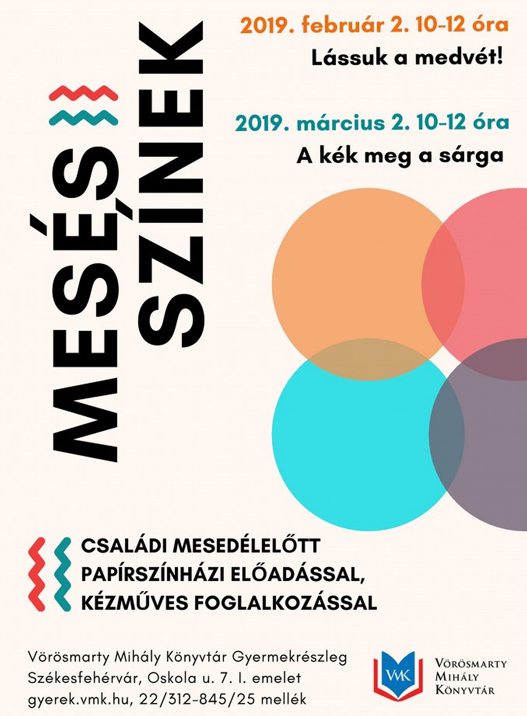 Mesés színek - családi mesedélelőttök a Vörösmarty Mihály Könyvtárban